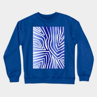 ZEBRA Stripes Blue And White Crewneck Sweatshirt